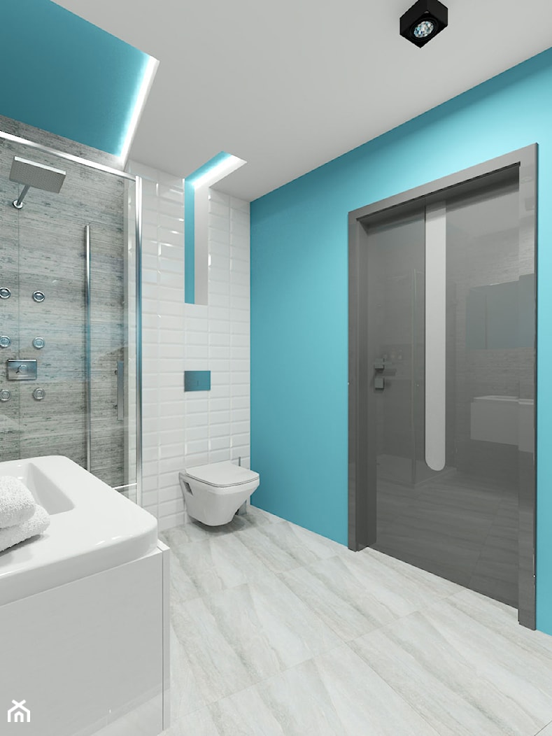 Nowoczesna łazienka w morskim stylu. - zdjęcie od JLT DESIGN - Homebook