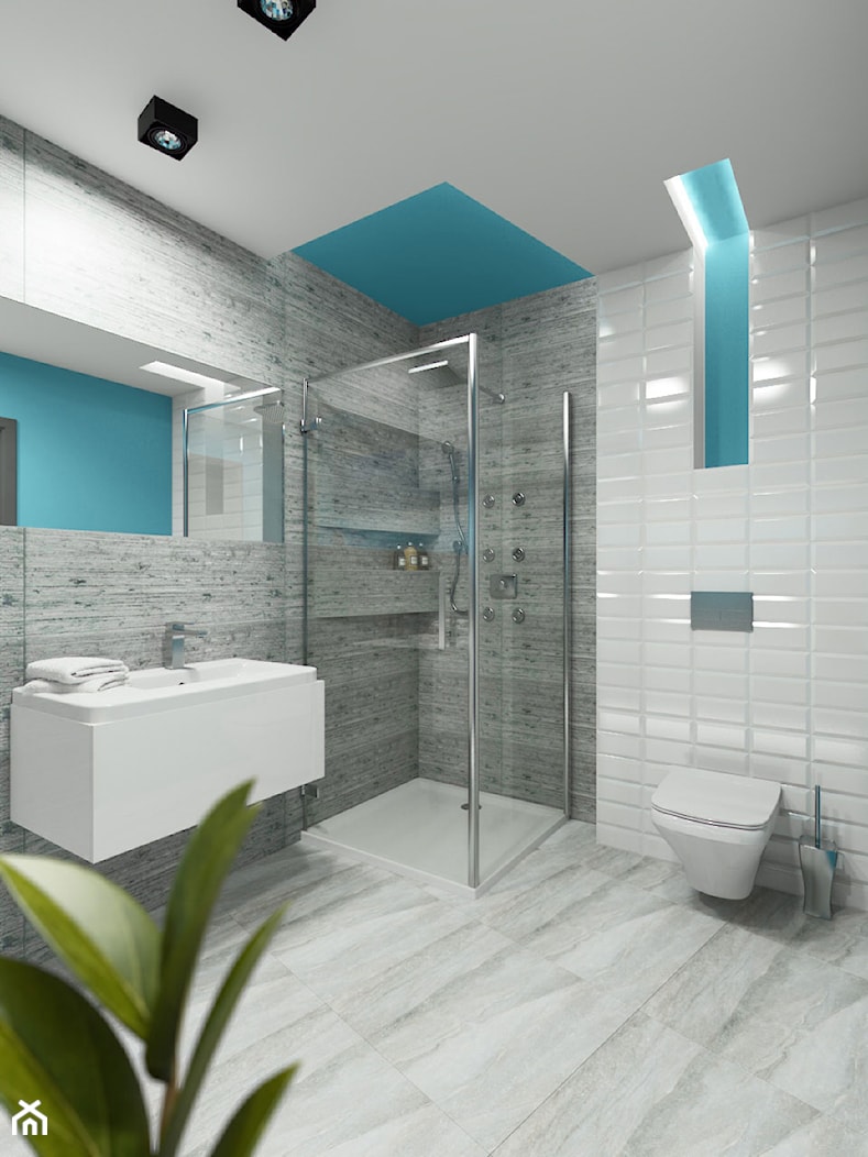 Nowoczesna łazienka w morskim stylu. - zdjęcie od JLT DESIGN - Homebook