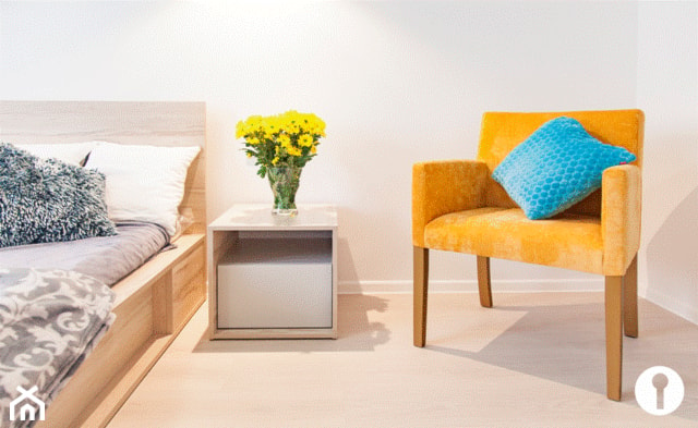 Kolorowe mieszkanie - Sypialnia - zdjęcie od Urządzamy Pod Klucz