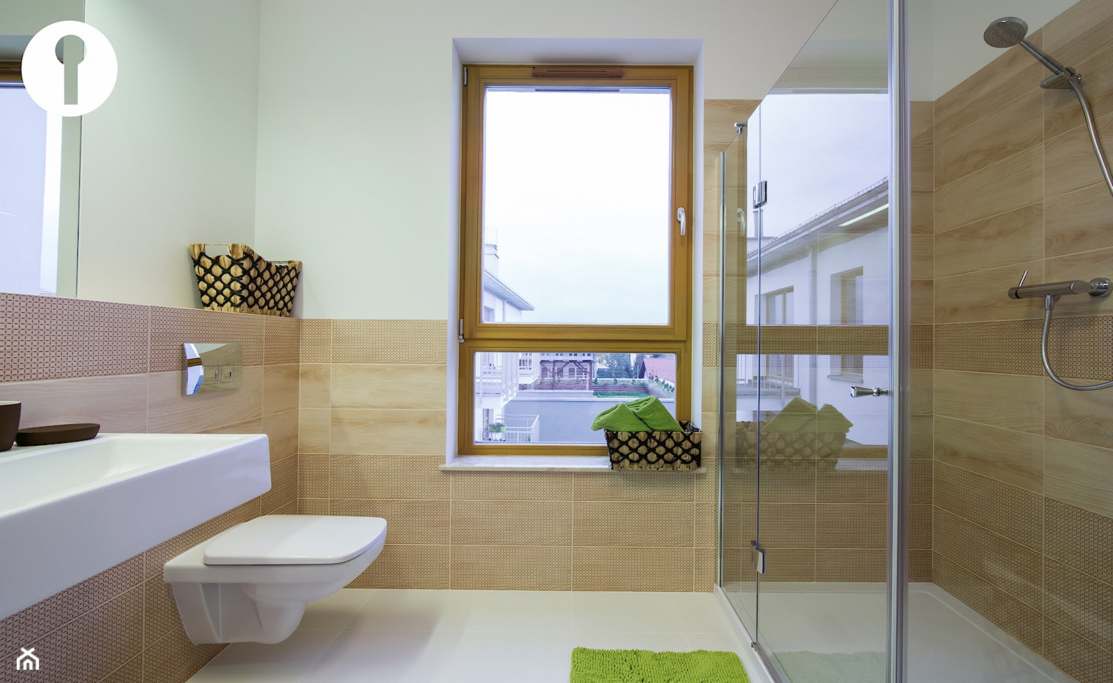 Jasne i przytulne! - Średnia łazienka z oknem, styl nowoczesny - zdjęcie od Urządzamy Pod Klucz - Homebook