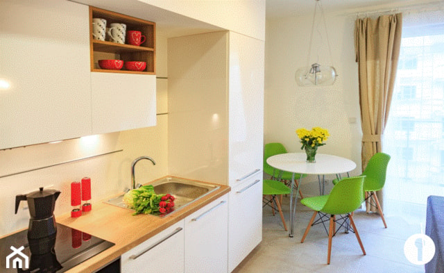 Kolorowe mieszkanie - Kuchnia - zdjęcie od Urządzamy Pod Klucz