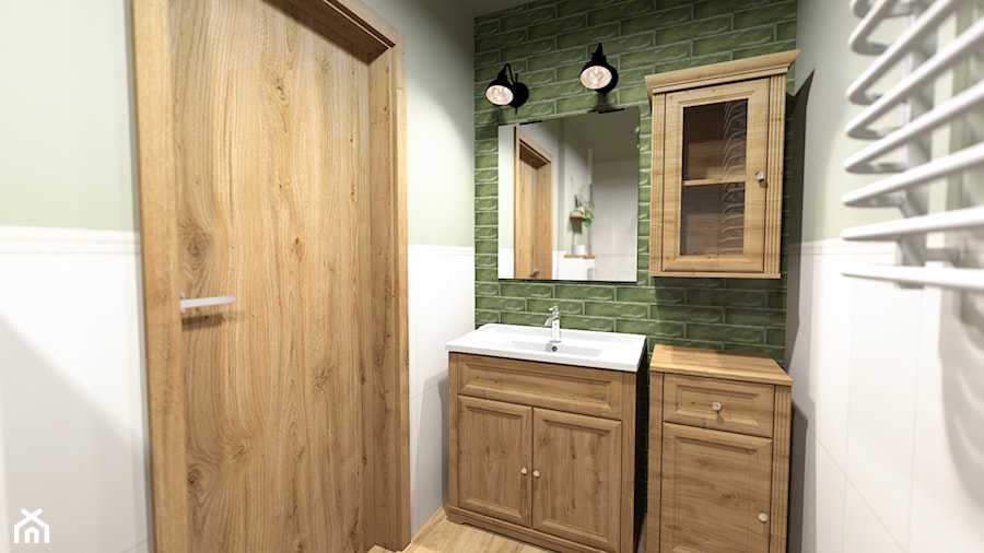 Dwie łazienki w zieleni - Łazienka, styl prowansalski - zdjęcie od PHU Krzemiński