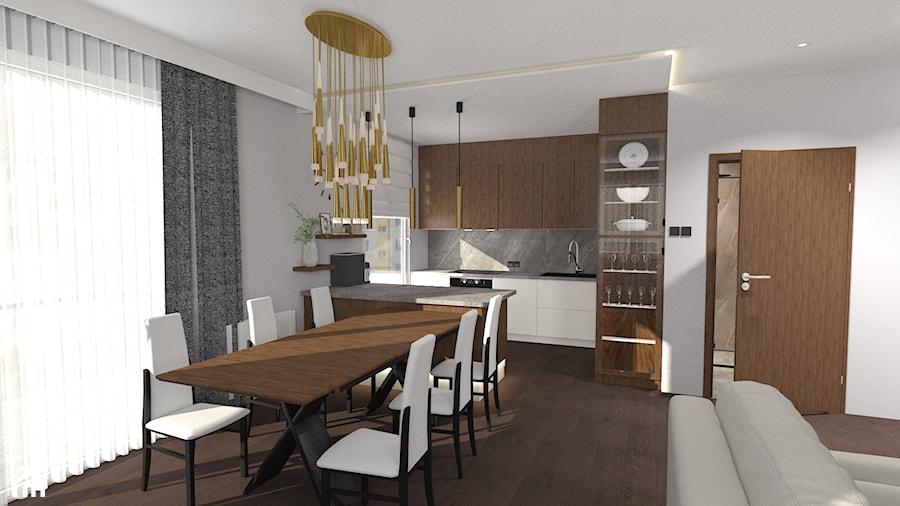 Nowoczesne mieszkanie – wersja ciemna - Kuchnia, styl nowoczesny - zdjęcie od PHU Krzemiński
