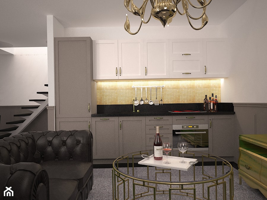 Mieszkanie_10 - Kuchnia, styl glamour - zdjęcie od ana frasik