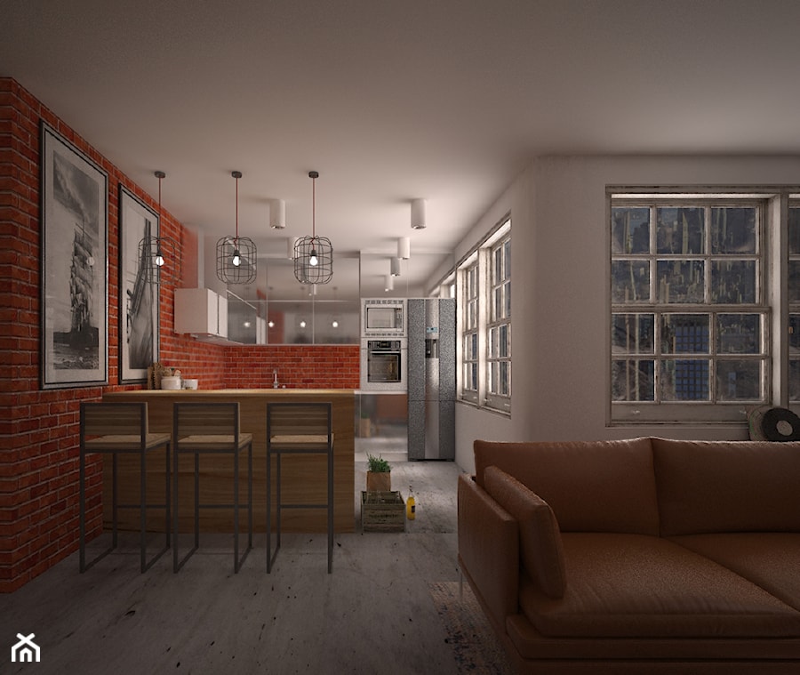 Mieszkanie_7 - Kuchnia, styl industrialny - zdjęcie od ana frasik