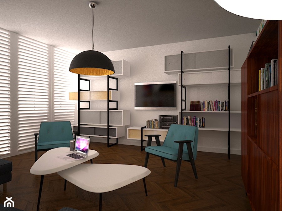 Mieszkanie_12 - Salon, styl nowoczesny - zdjęcie od ana frasik