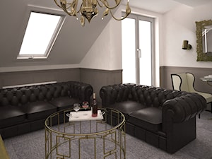 Mieszkanie_10 - Salon, styl glamour - zdjęcie od ana frasik