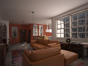 Mieszkanie_7 - Salon, styl industrialny - zdjęcie od ana frasik