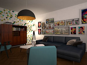 Mieszkanie_12 - Salon, styl nowoczesny - zdjęcie od ana frasik