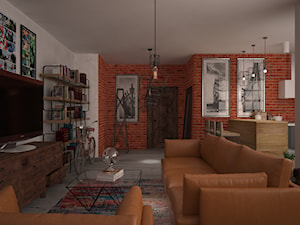 Mieszkanie_7 - Salon, styl industrialny - zdjęcie od ana frasik