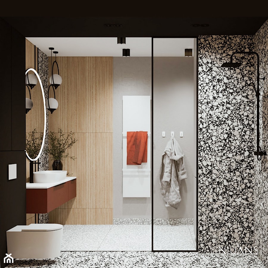 Jasna łazienka w nowoczesnym stylu - zdjęcie od Projekty Wnętrz | NIUANS STUDIO