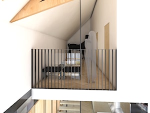 JEZIORAK_kompleksowy projekt domu i wnętrz - Średni biały hol / przedpokój, styl nowoczesny - zdjęcie od PUFF