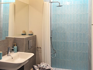 GDAŃSK ZASPA_mieszkanie na wynajem - Średnia na poddaszu bez okna z pralką / suszarką łazienka, styl nowoczesny - zdjęcie od PUFF