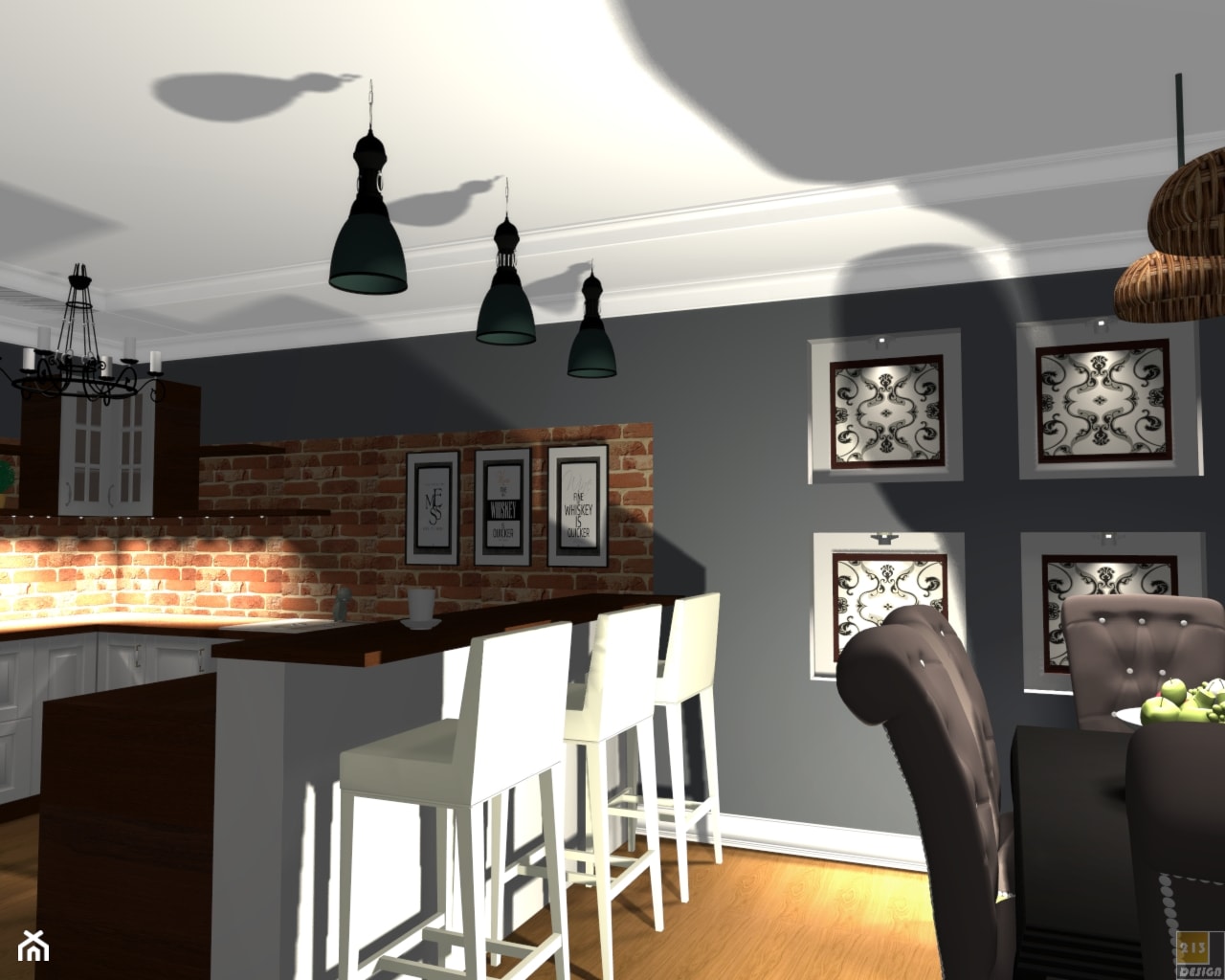 Dom w Cholerzynie - Kuchnia, styl prowansalski - zdjęcie od 213design - Homebook