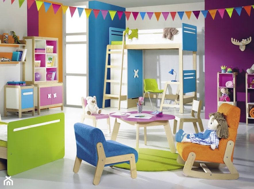 Kolorowy pokój dziecięcy Simple - zdjęcie od Gotowe Wnętrza - Homebook