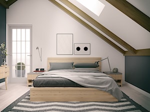 Modern bedroom in the attic - zdjęcie od Julia Zielińska