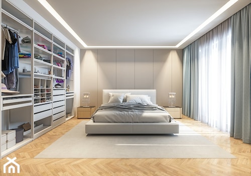 Minimalistyczna sypialnia - zdjęcie od Anna Woźniak