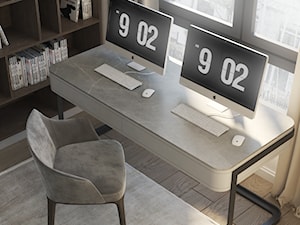 NOWOCZESNY DOM POD WARSZAWĄ - Biuro, styl minimalistyczny - zdjęcie od OLGA KAWECKA Pracownia projektowa