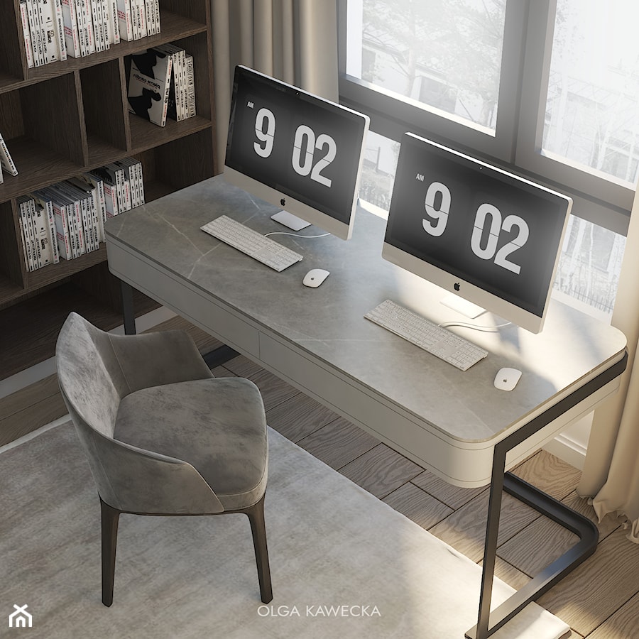 Biuro, styl minimalistyczny - zdjęcie od OLGA KAWECKA Pracownia projektowa