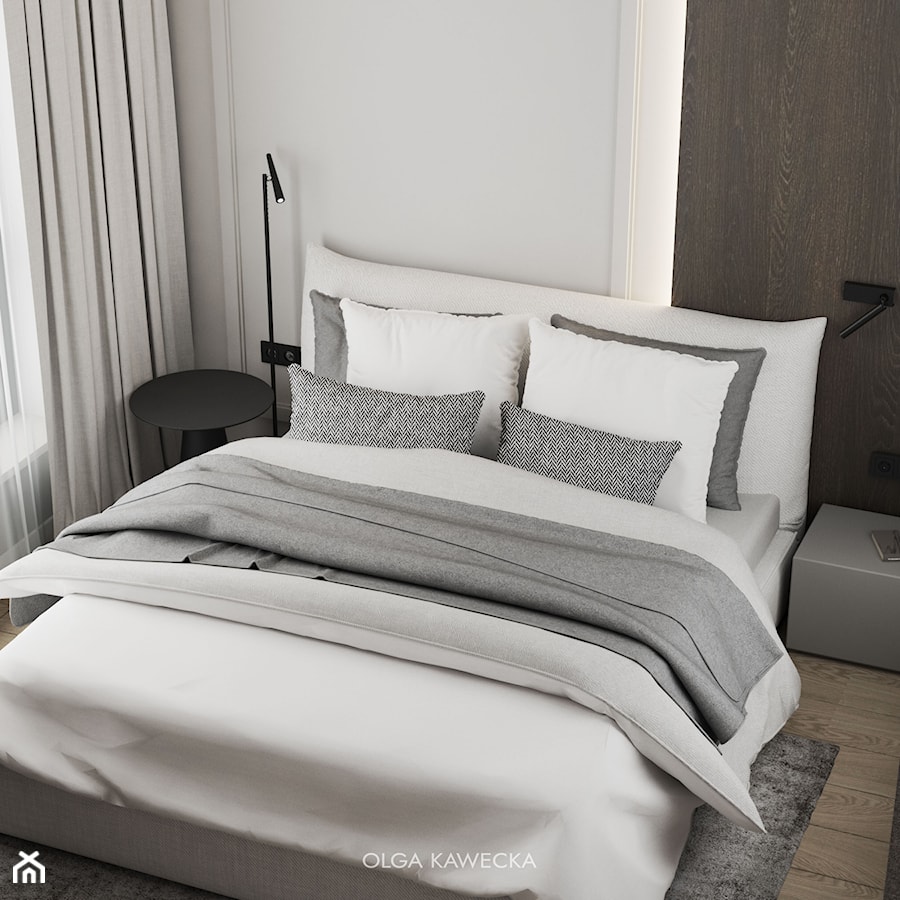 Sypialnia, styl minimalistyczny - zdjęcie od OLGA KAWECKA Pracownia projektowa