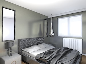 Srebrno - biała sypialnia - zdjęcie od Tanie Wnętrza On-line