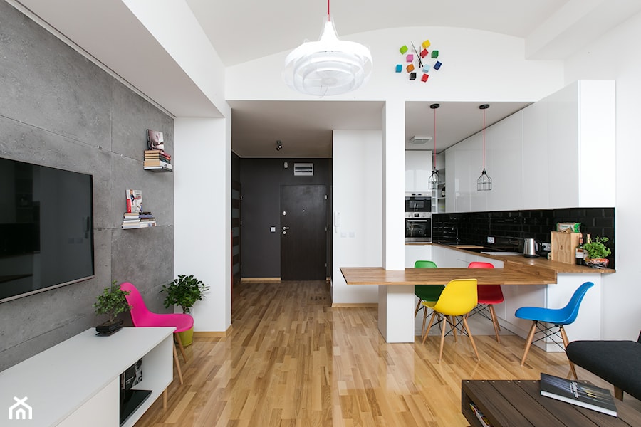 Mieszkanie w Krakowie / LOFTSTUDIO - Salon, styl nowoczesny - zdjęcie od WWW.NIEWFORMIE.PL