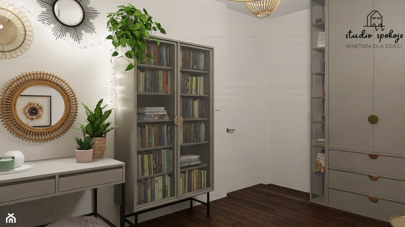 Zielony pokój nastolatki w stylu Boho - zdjęcie od Studio Spokoje - wnętrza dla dzieci - Homebook