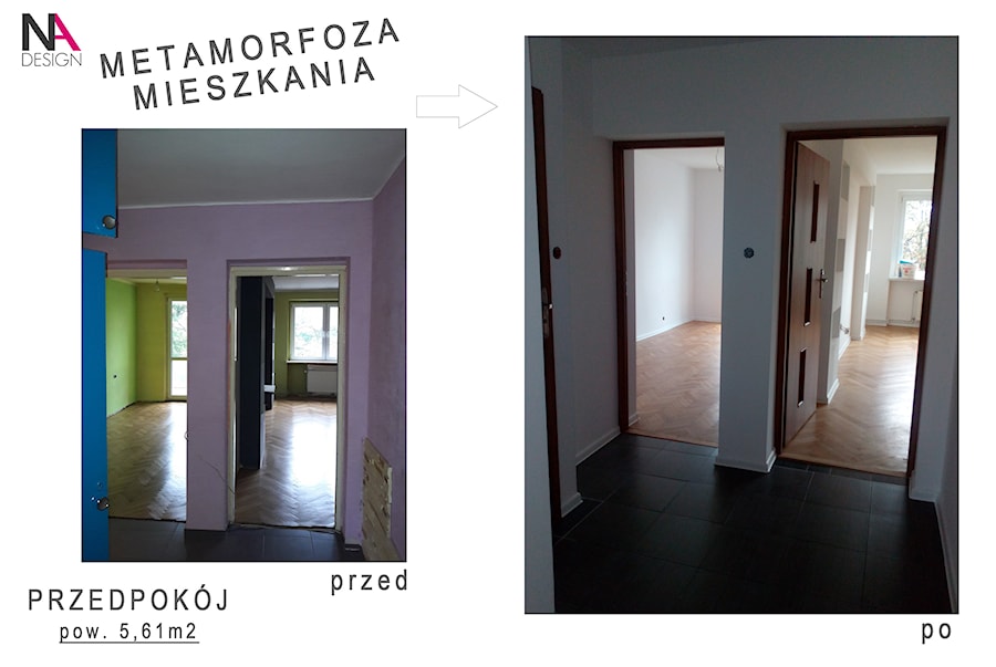 Metamorfoza mieszkania na wynajem - Hol / przedpokój, styl minimalistyczny - zdjęcie od NOVARCHI DESIGN