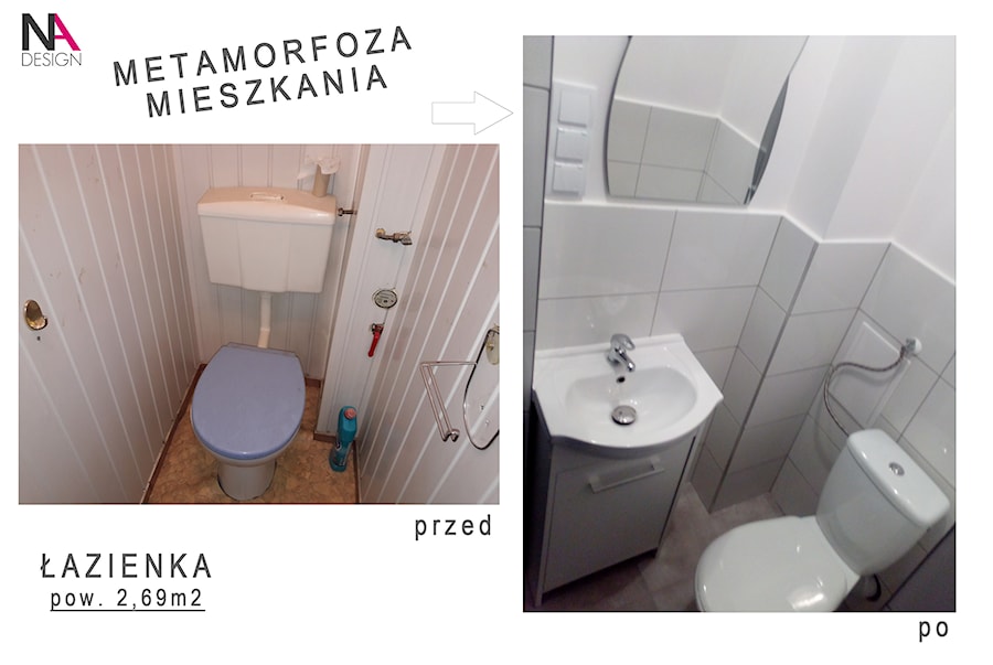 Metamorfoza mieszkania na wynajem - Łazienka, styl minimalistyczny - zdjęcie od NOVARCHI DESIGN