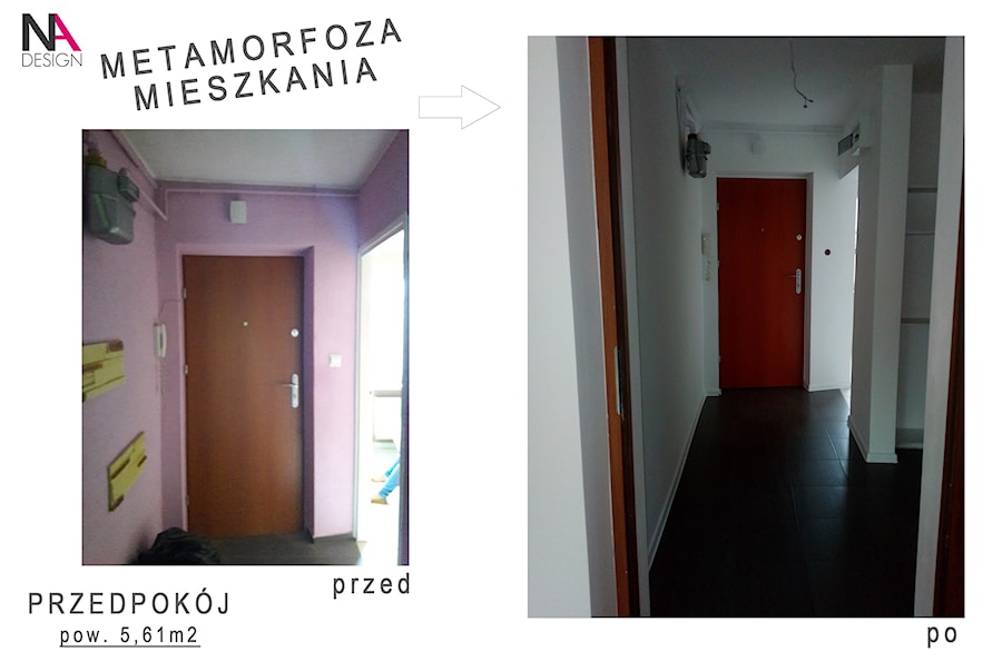 Metamorfoza mieszkania na wynajem - Hol / przedpokój, styl minimalistyczny - zdjęcie od NOVARCHI DESIGN