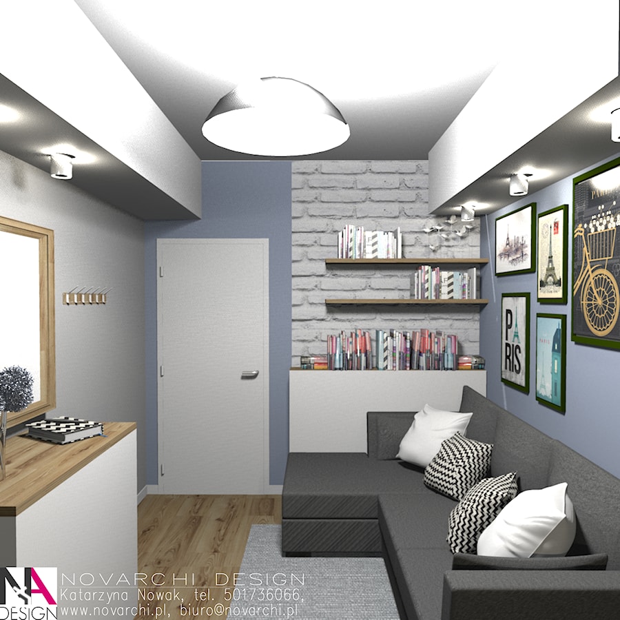 Projekt sypialni w bloku z wielkiej płyty - Sypialnia, styl nowoczesny - zdjęcie od NOVARCHI DESIGN