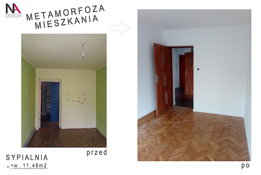 Metamorfoza mieszkania na wynajem - Sypialnia, styl minimalistyczny - zdjęcie od NOVARCHI DESIGN