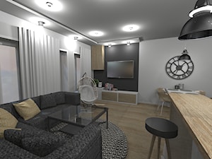 Salon z kuchnią i częścią jadalnianą - zdjęcie od NOVARCHI DESIGN