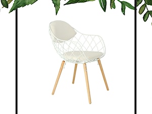 krzesło jahi białe buk naturalny MALAWI FOREST INTESI - zdjęcie od mantecodesign.pl