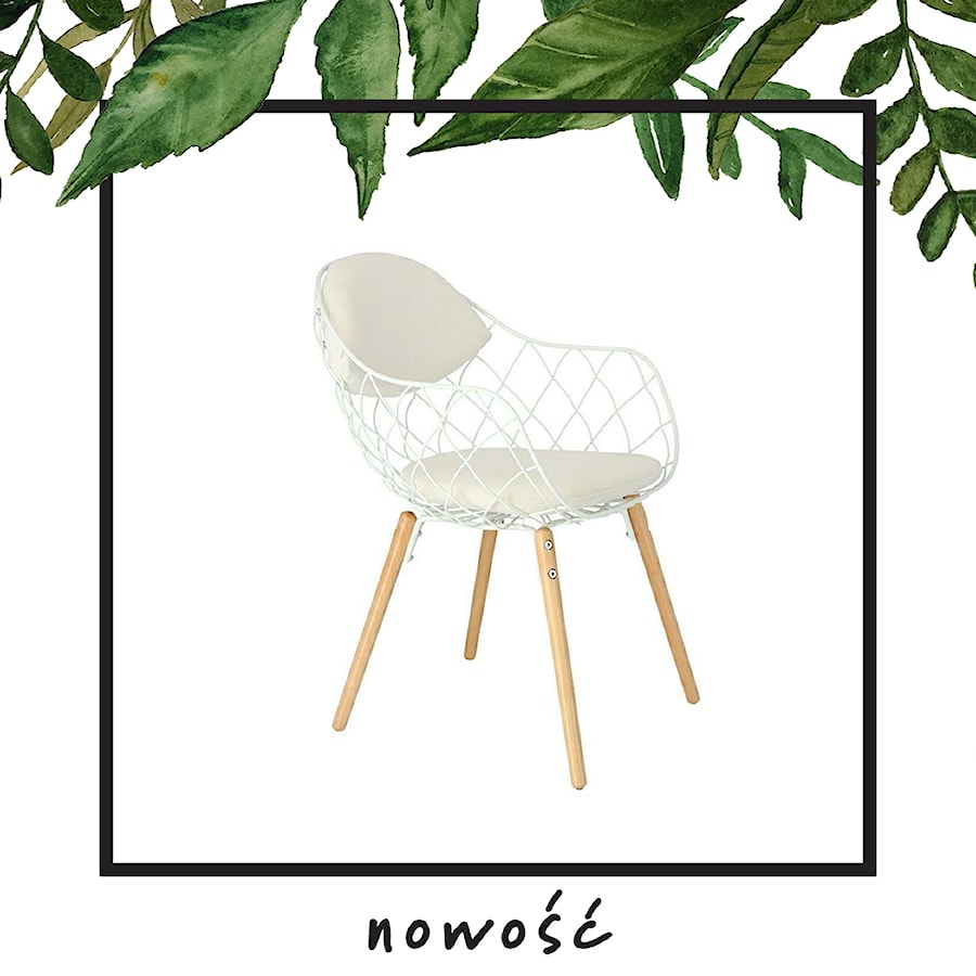 krzesło jahi białe buk naturalny MALAWI FOREST INTESI - zdjęcie od mantecodesign.pl
