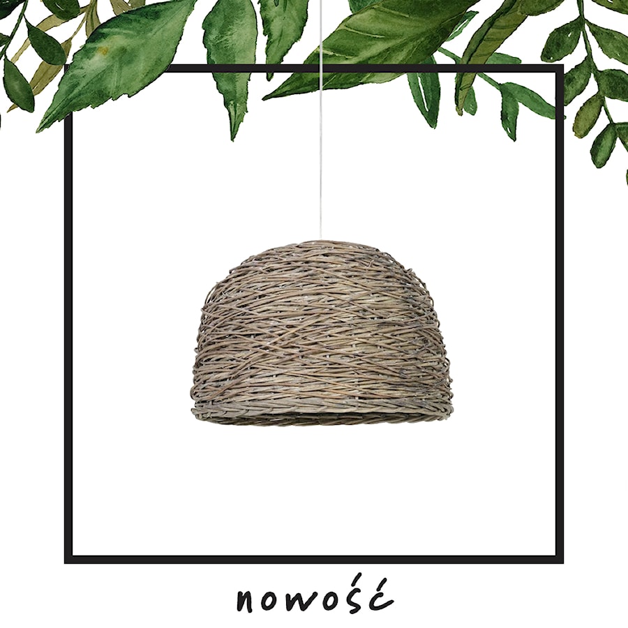 lampa wisząca 54x37cm rotan tkany naturalny MALAWI FOREST LIGHT&LIVING - zdjęcie od mantecodesign.pl