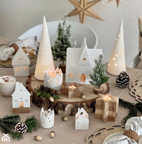 Latarenki domki, porcelanowe kamieniczki, najpiękniejsza dekoracja świąteczna ! - zdjęcie od mantecodesign.pl - Homebook