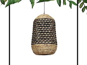 lampa wisząca 37.5x58cm tripoli ratan naturalny i czarny MALAWI FOREST LIGHT&LIVING - zdjęcie od mantecodesign.pl