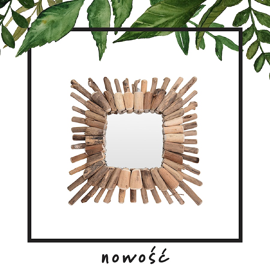 lustro 45cm wood wreath MALAWI FOREST INTESI - zdjęcie od mantecodesign.pl