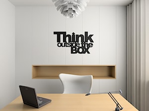 DekoSign NAPIS NA ŚCIANĘ THINK OUTSIDE THE BOX czarny - zdjęcie od mantecodesign.pl