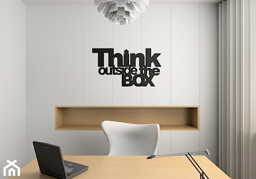 DekoSign NAPIS NA ŚCIANĘ THINK OUTSIDE THE BOX czarny - zdjęcie od mantecodesign.pl