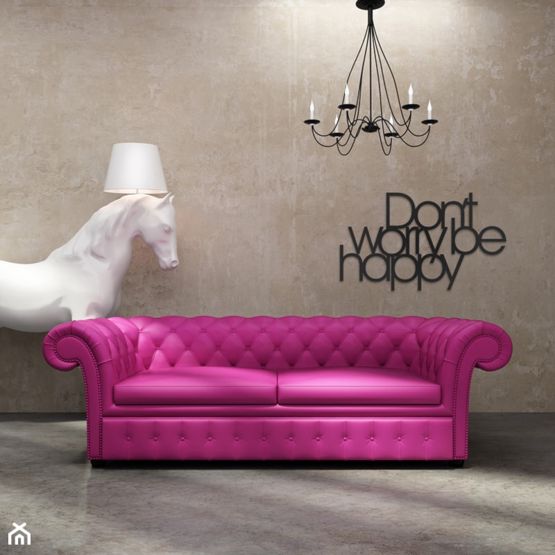 DekoSign NAPIS NA ŚCIANĘ DON`T WORRY BE HAPPY CZARNY dostępny w manteco.pl - zdjęcie od mantecodesign.pl - Homebook