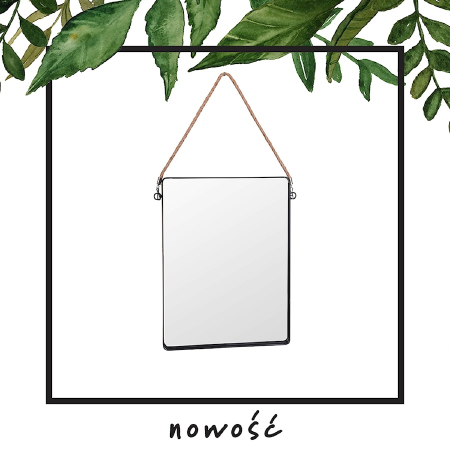 lustro wiszące 30x40cm rektangel MALAWI FOREST INTESI - zdjęcie od mantecodesign.pl