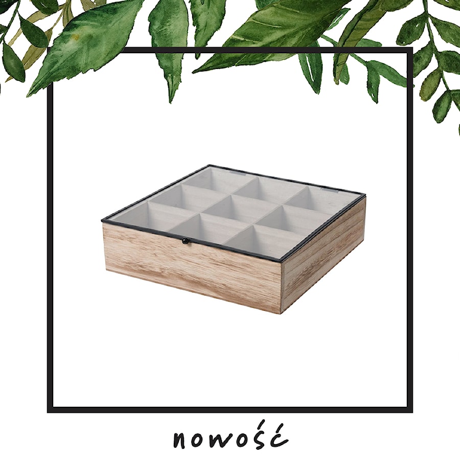 organizer teabox wood 9 przegródek MALAWI FOREST INTESI - zdjęcie od mantecodesign.pl