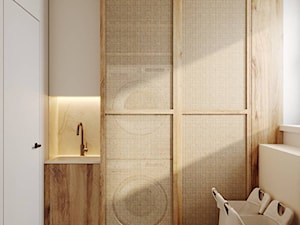 Projekt wnętrz segmentu w Falenicy - Garderoba, styl minimalistyczny - zdjęcie od Studio Linea