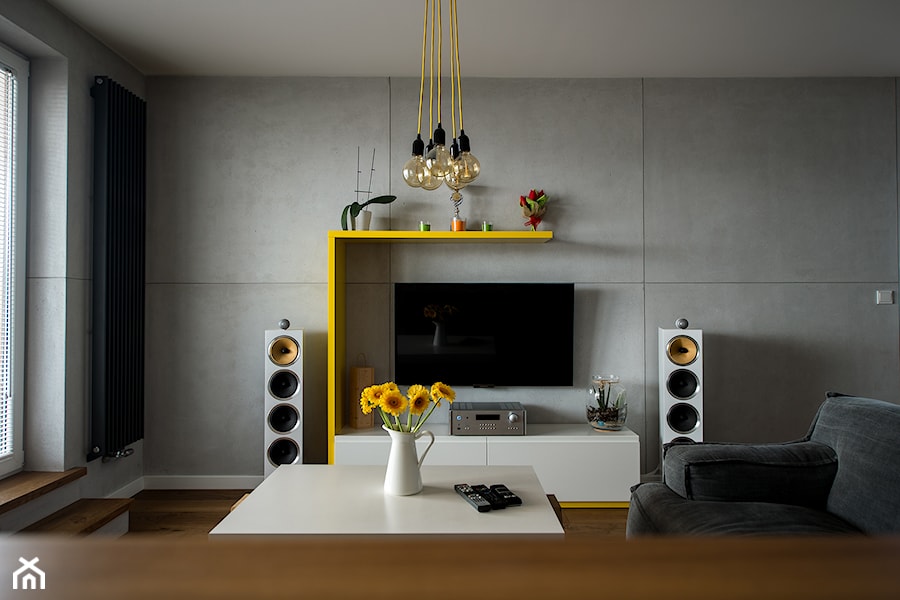 Apartament Galene House - Salon, styl minimalistyczny - zdjęcie od Warsztat Przestrzeni