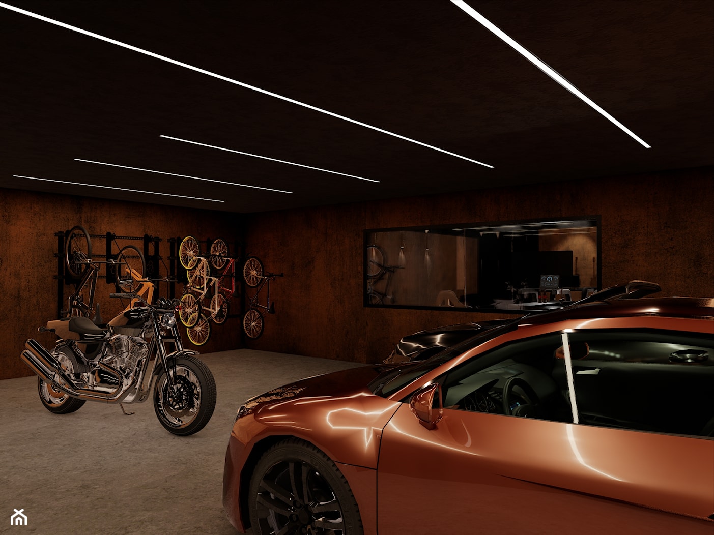 Garaż z miejscem na zabawki motoryzacyjne. - zdjęcie od KORU - Homebook