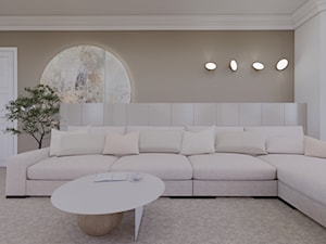 Salon z sofą olta i oświetleniem axolight. - zdjęcie od KORU