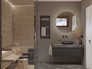 PROJEKT DOMU 150M2 POD WARSZAWĄ W STYLU WABI-SABI - Łazienka - zdjęcie od BETTER HOME INTERIOR DESIGN