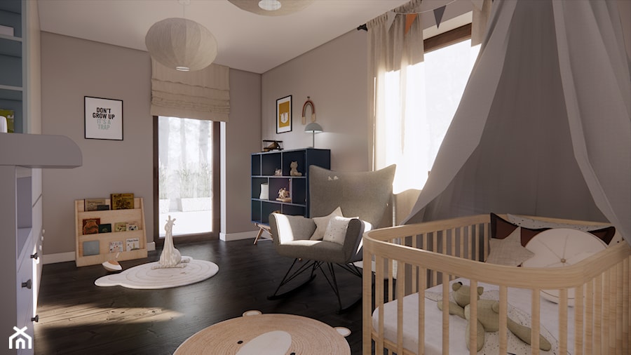 PROJEKT DOMU 150M2 POD WARSZAWĄ W STYLU WABI-SABI - Pokój dziecka - zdjęcie od BETTER HOME INTERIOR DESIGN